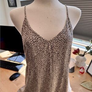 Jenni Kayne Leopard Print Maxi Dress Size Large Women EUC